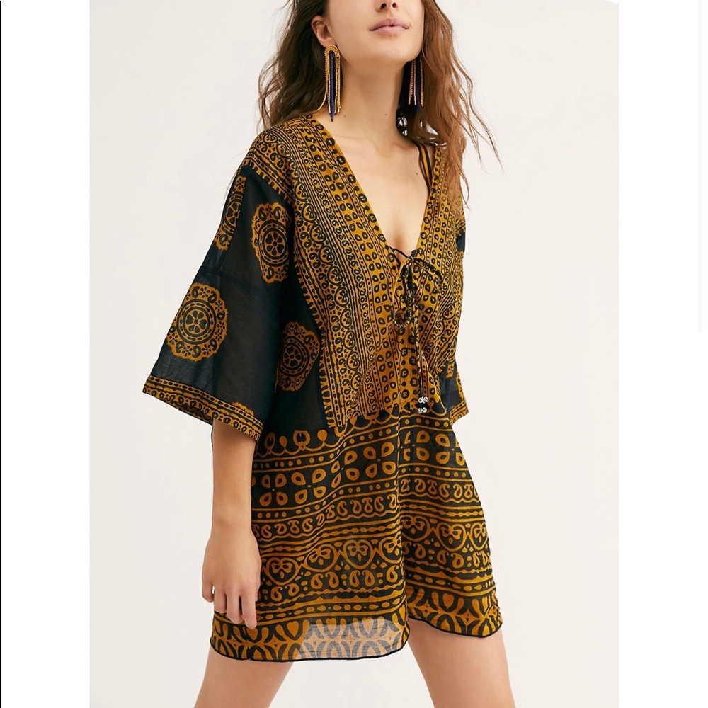 Free People Aztec print romper